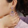 For Women Pendant Crystal Purple Rhinestone Dangle  Earrings Drop Earrings Jewelry Stud Earrings