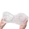 Women's Sexy Lace Strapless Bra Steel Ring Push Up Underwear