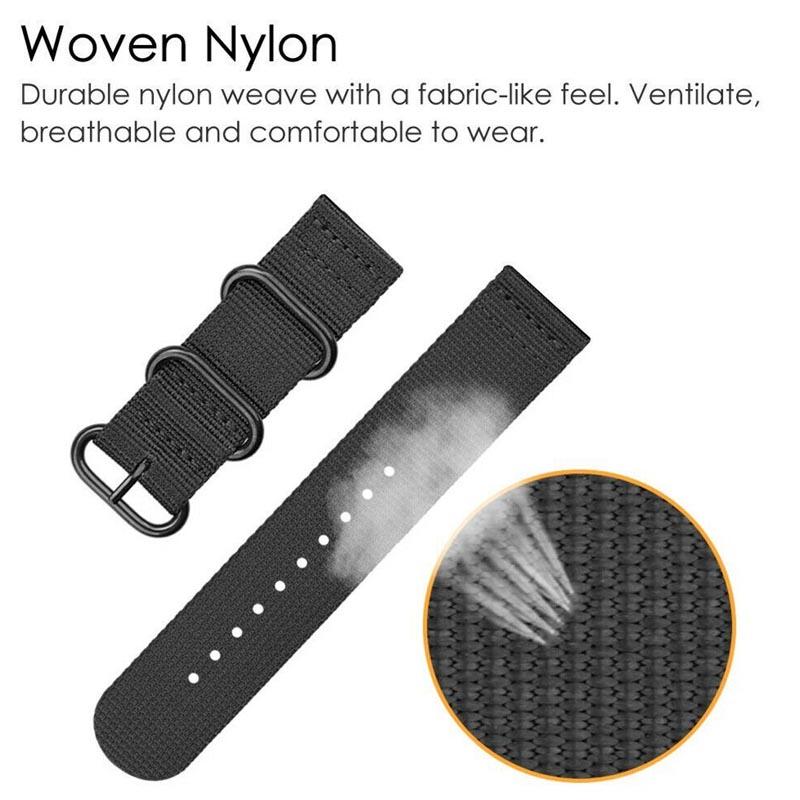 Тканый нейлоновый универсальный браслет для часов Srtap Writst ремешок для часов водонепроницаемый прочный спортивный 18/20/22/24 мм