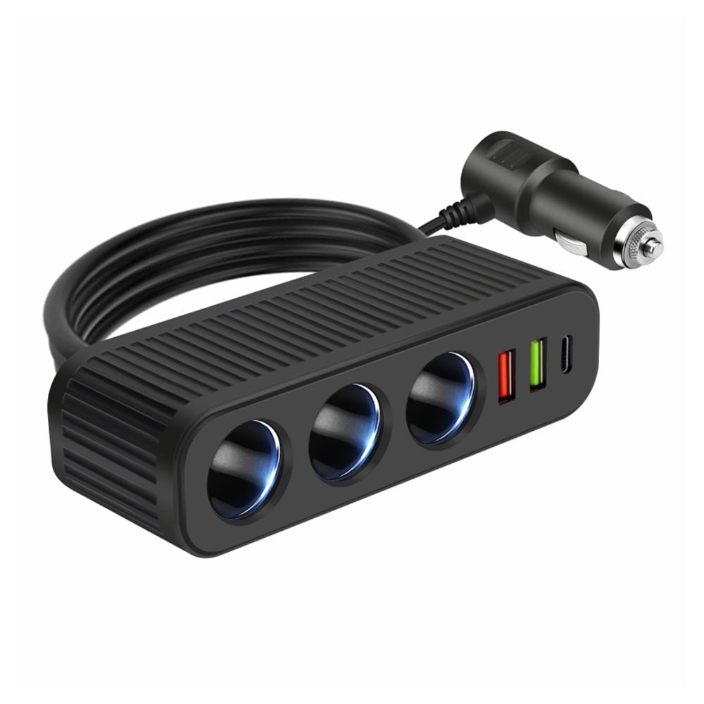 Розетка автомобильного зарядного устройства 120 Вт, адаптер прикуривателя с двумя USB-портами и интеллектуальной быстрой зарядкой