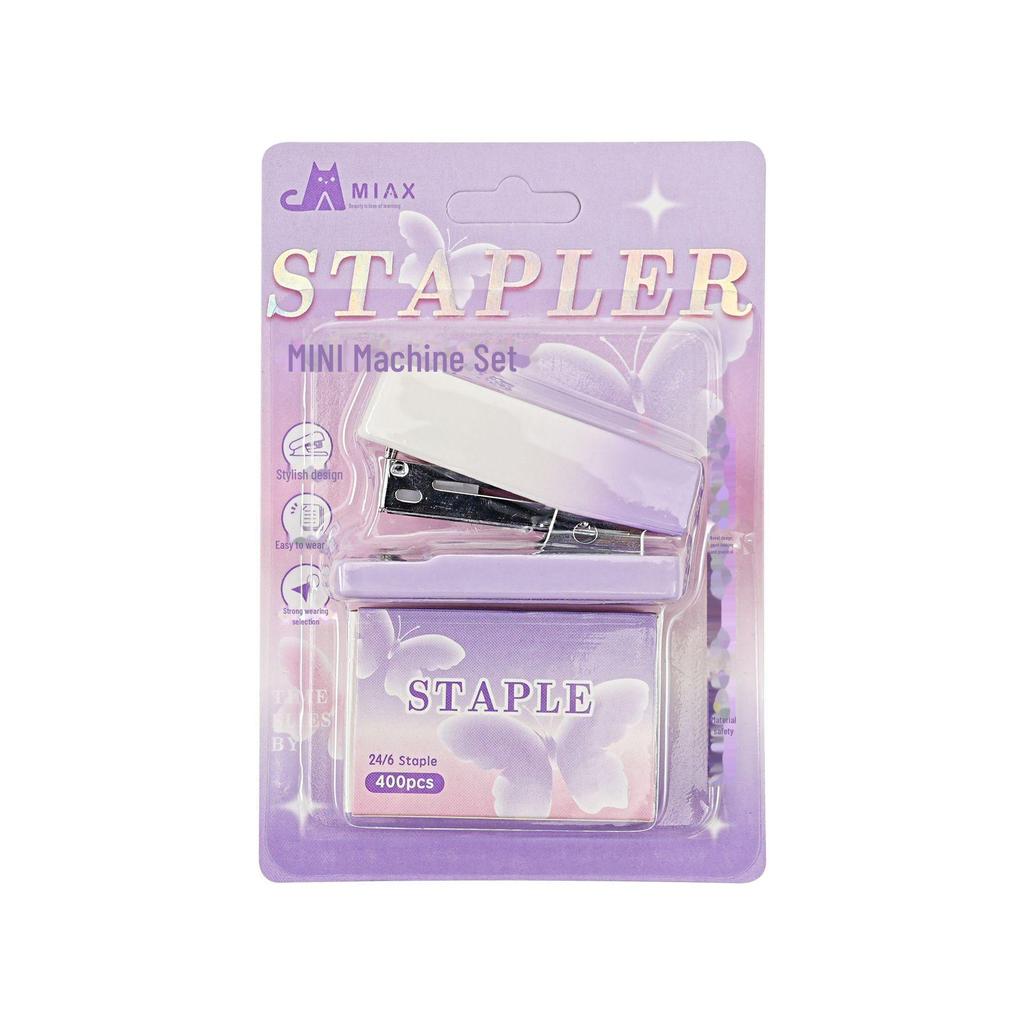 Мини-градиентный степлер Macaron, портативный степлер, облегчающий труд студентов и офисного использования