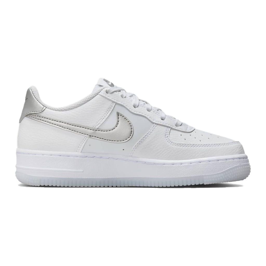 Nike Детские кроссовки Air Force 1 GS White Football Grey Pure-Platinum Metallic-Silver FV3981-100