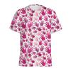 Summer Pink Ribbon T-shirt Women's T-shirt Short Sleeve O-neck Casual T-shirts Clothes Men Fashion Clothing Daily Tees Top