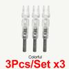 3Pcs Hunting Arrow Nock Light LED Luminous Arrow Tail for Compound Bow Outdoor Night Shooting Glowing Arrow Tail with Switch