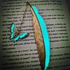 Металлическая закладка, светящаяся металлическая закладка с перьями и подвеской в ​​виде бабочки, элегантный книжный маркер для домашней школы