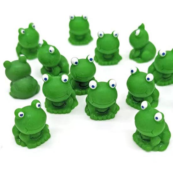 Frog Figurines Garden Vibrant Color Statues Adorable Appearance Compact Size Frog Animal Model