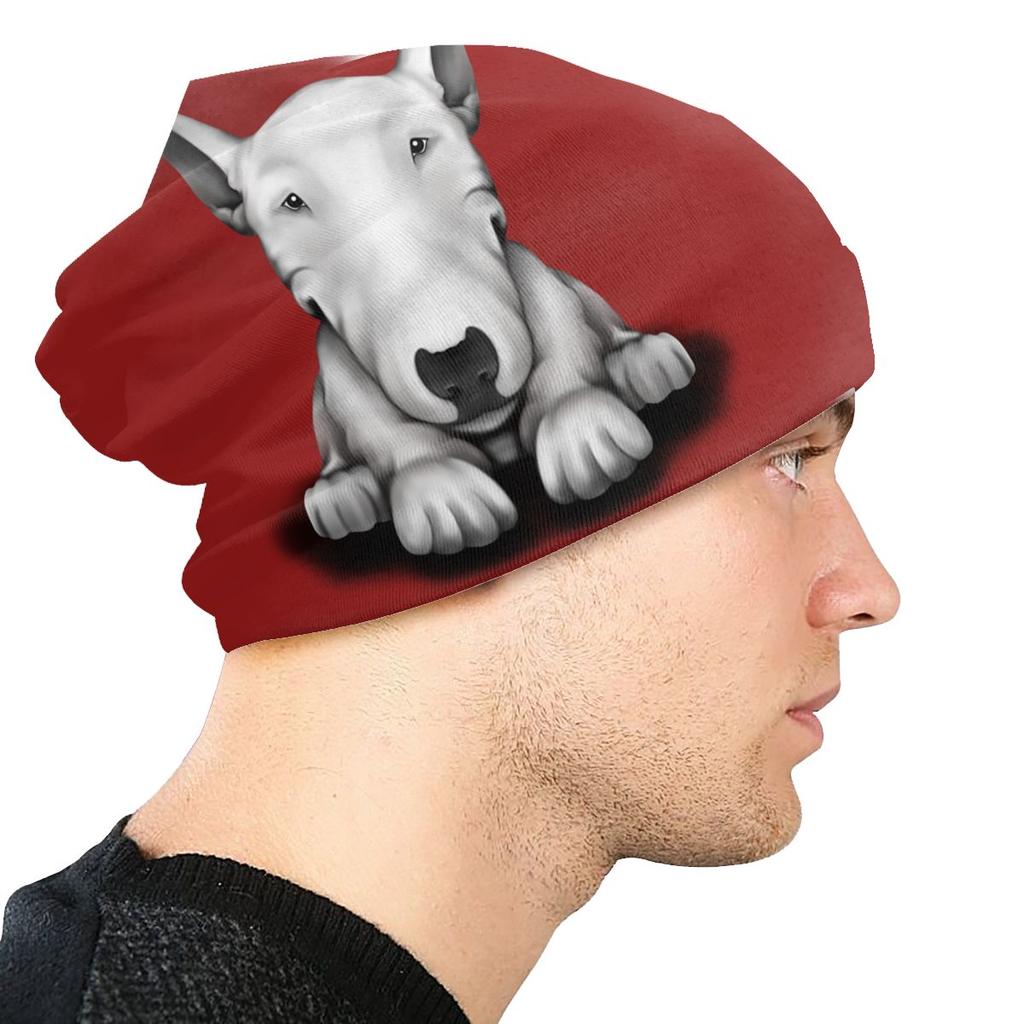 Английский бультерьер Skullies шапочки женские унисекс зимние теплые объемные шапочки шапка животное домашнее животное щенок вязаная шапка для лыж