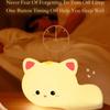Silicone Cat Night Light, Bedroom Illuminated Remote Control Pat Light, USB Portable Charging Baby Sleeping Atmosphere Light