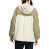 adidas Neo FW22 Лоскутная куртка с капюшоном на молнии и принтом логотипа Женские куртки цвета хаки HM2023