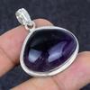 Натуральный аметист шалфеевого цвета, драгоценный камень, серебро 925 пробы, ювелирная подвеска 1,62" s2F81