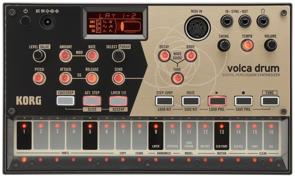 KORG Digital Percussion Synthesizer Volca Drum Rhythm Machine Speaker Compact Size That Can Be Used with Headphones Compact Size That Can Be Used