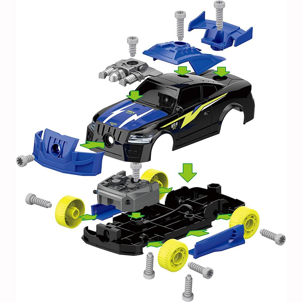Take Apart Toy Roadster Car 27 Piece Set - DIY Building Car STEM Toddler Toys for Boys and Girls with Working Drill & Real Engine Sounds