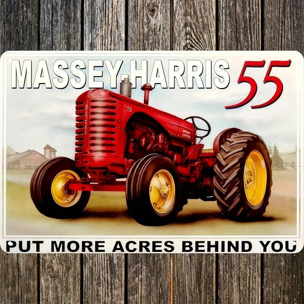 Винтажный металлический жестяной знак с изображением трактора Massey Harris, деревенский настенный декор для фермерского дома, декор для гаража, мужской комнаты, бара