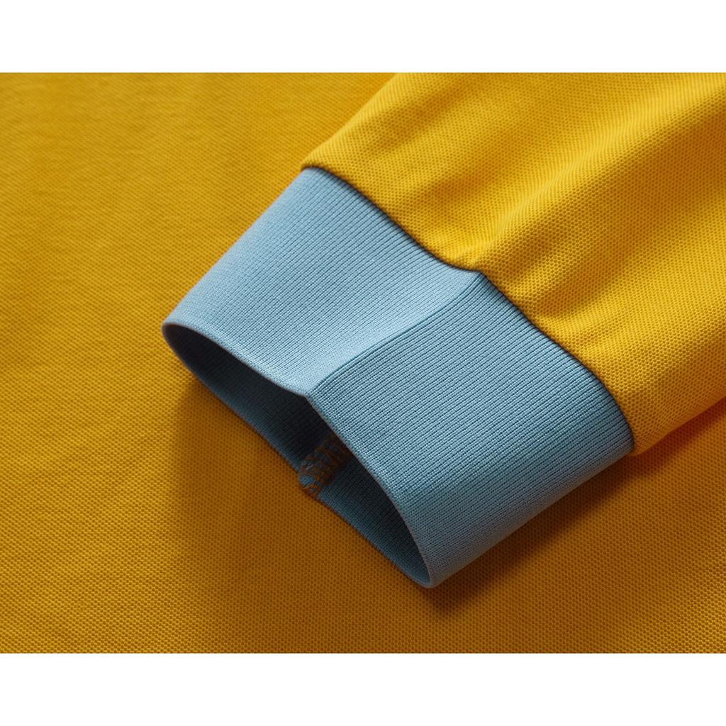 Мужская футболка-поло STORN Казахстан с длинным рукавом Повседневная Высококачественный Хлопок Вышивка Роскошная строчка Контрастный цвет