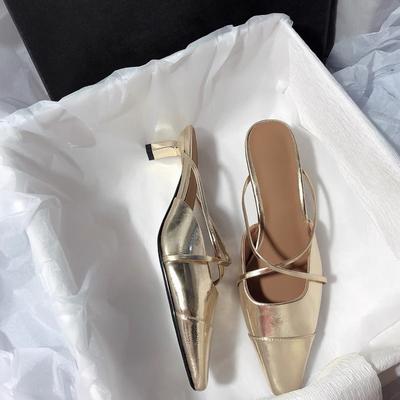 Мода женские тапочки модные мюли летняя обувь женские мокасины