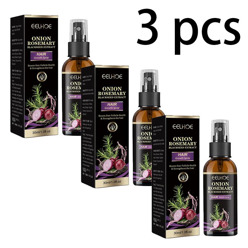 EELHOE Спрей для волос с луком и розмарином, глубоко увлажняющий кожу головы, разглаживающий и блестящий спрей-кондиционер для волос