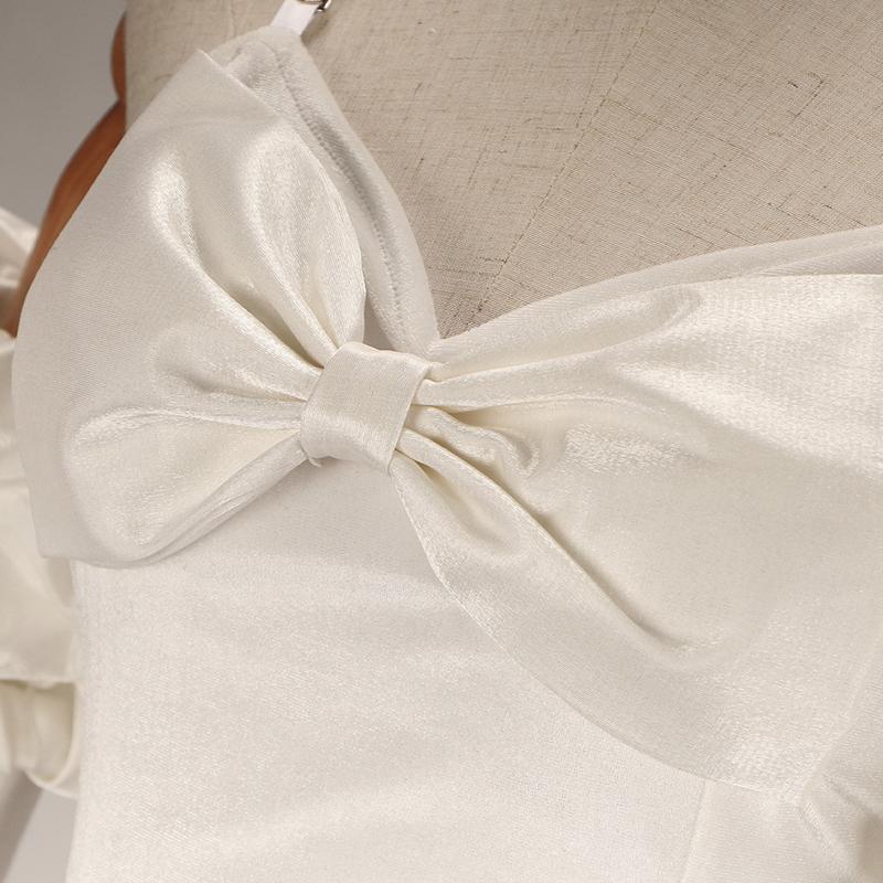 Аниме Чужая Сцена Суа Косплей Костюм Женский Белый Винтажный Платье Певицы с Бантом Костюм для Хэллоуин Вечеринки