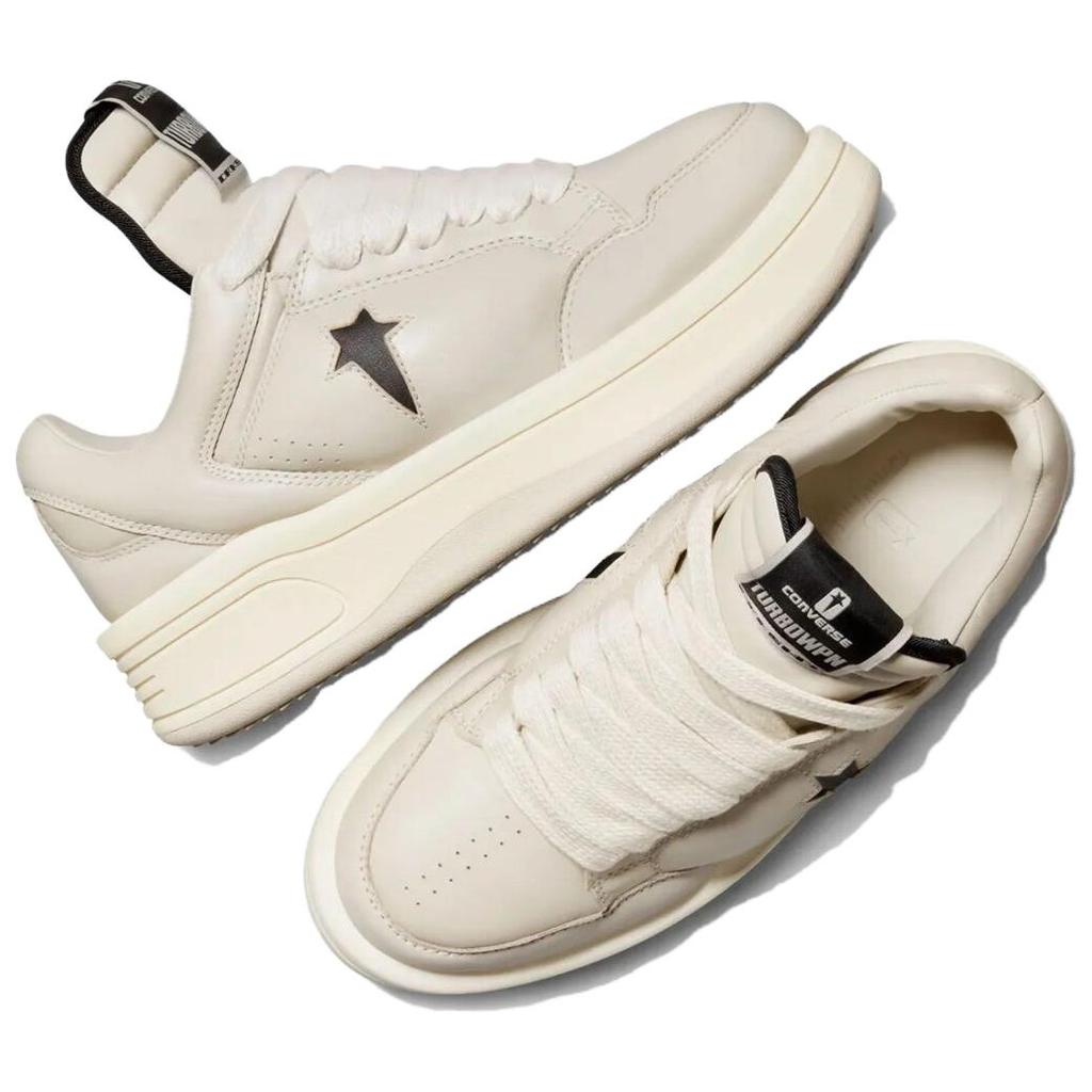 Rick Owens DRKSHDW x Converse TURBOWPN Low удобные низкие кеды из парусины унисекс молочно-белые