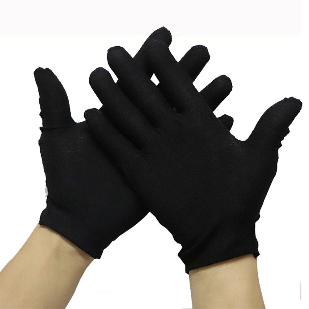 12PCS Thin Thick Working Gloves Black Safety Work Gloves Tool Manner Gloves