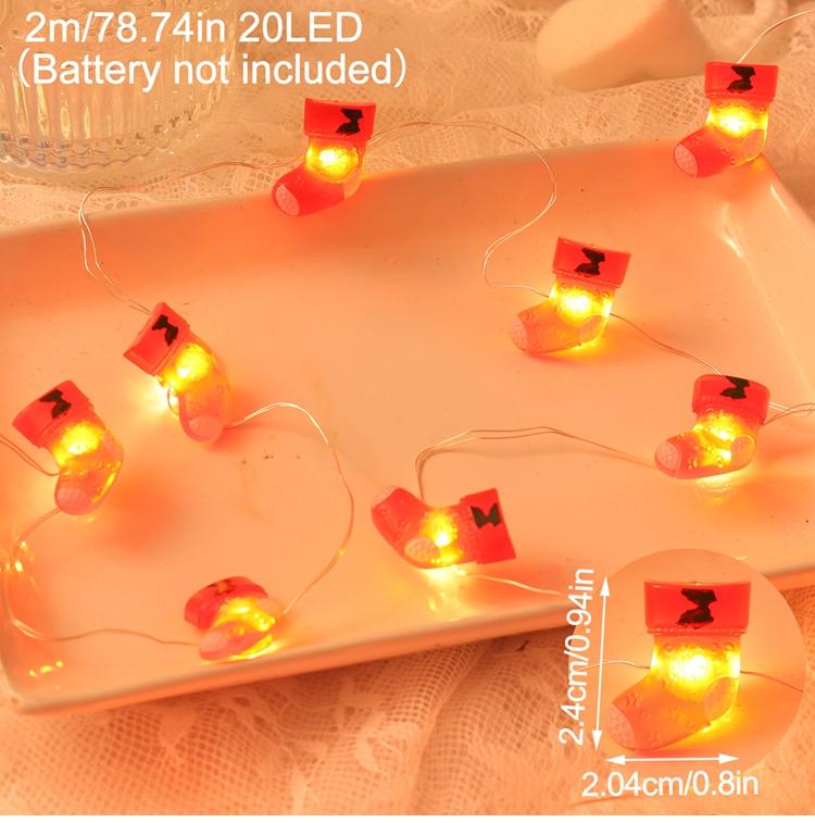 2M 20LED Гирлянда Огни Строка Рождественские Украшения для Дома 2025 Украшения для Рождественской Елки Навидад Новый Год