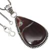 Pendant Designer Jasper Gemstone Handmade Gift For Her Silver Jewelry 2.25"