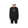 Letter Round Neck Long Sleeve Sweatshirt Men Sweatshirt Black J30J326034-BEH