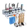 Punch-Free Wall-Mounted Kitchen Rack: Multifunctional Chopsticks, Knife Holder & Seasoning Storage