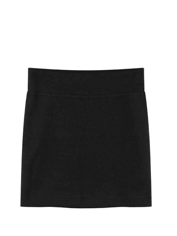 Женская черная мини-юбка с высокой талией 2024 года — сексуальная, обтягивающая и эластичная на весну
