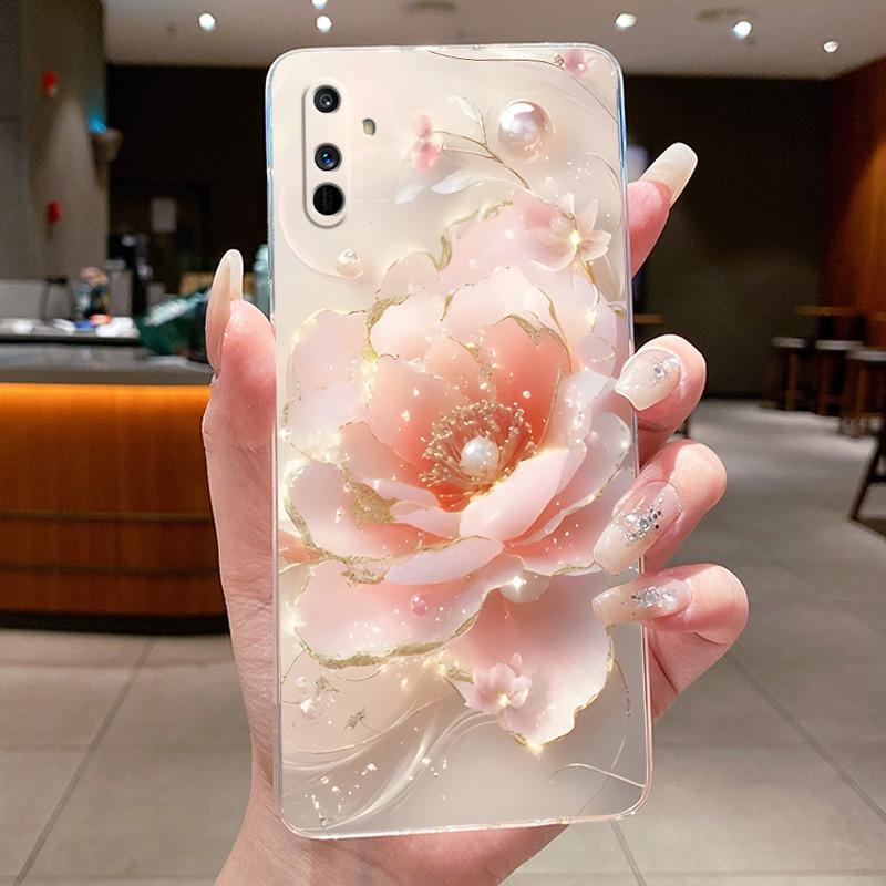 Чехол для Realme C3 RMX2027 Прозрачный Мягкий Силикон Модный Рисованный Чехол с Бабочкой и Цветком для Realme C3 RMX2021 RMX2020 Корпус