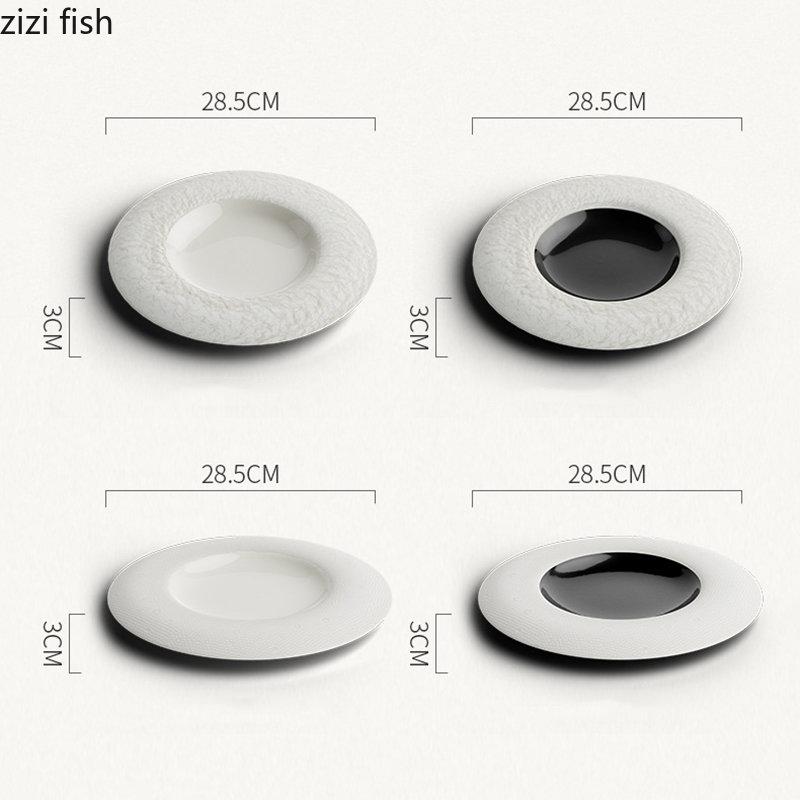 Керамическая обеденная тарелка Креативная текстура камня Мелкая тарелка Паста Тарелка для закусок Десертные тарелки Стейк Тарелки Домашняя посуда