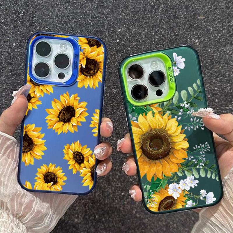 Чехол Sunflower для iPhone 16 Samsung A55 A35 A34 S24 FE Xiaomi Redmi Note 13 Pro 14C Huawei Honor 200 противоударный бампер для телефона с защитой от царапин