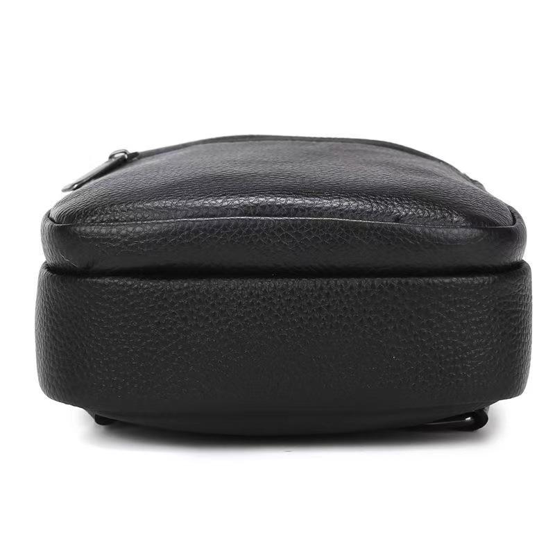 Мужская сумка кроссбоди через плечо из натуральной кожи - Корейский стиль, модный тренд, нагрудная сумка, бизнес, верхний слой коровьей кожи