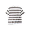 Anta Striped Round Neck Loose Short Sleeve Drop Shoulder T-Shirt Men Tops Snow-White Majestic-Gray 152428129-1