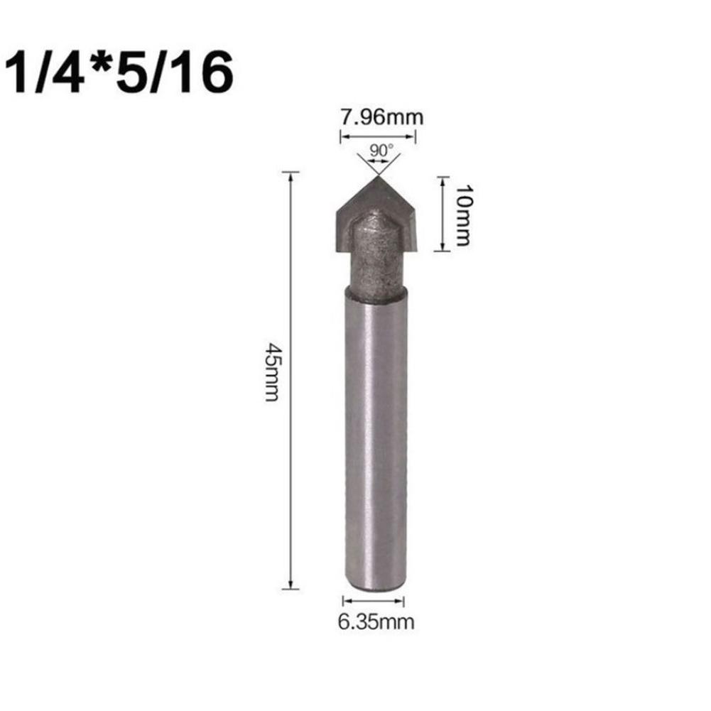 Router Bits Shank Solid Hardened Steel 1/4inch 6.35mm