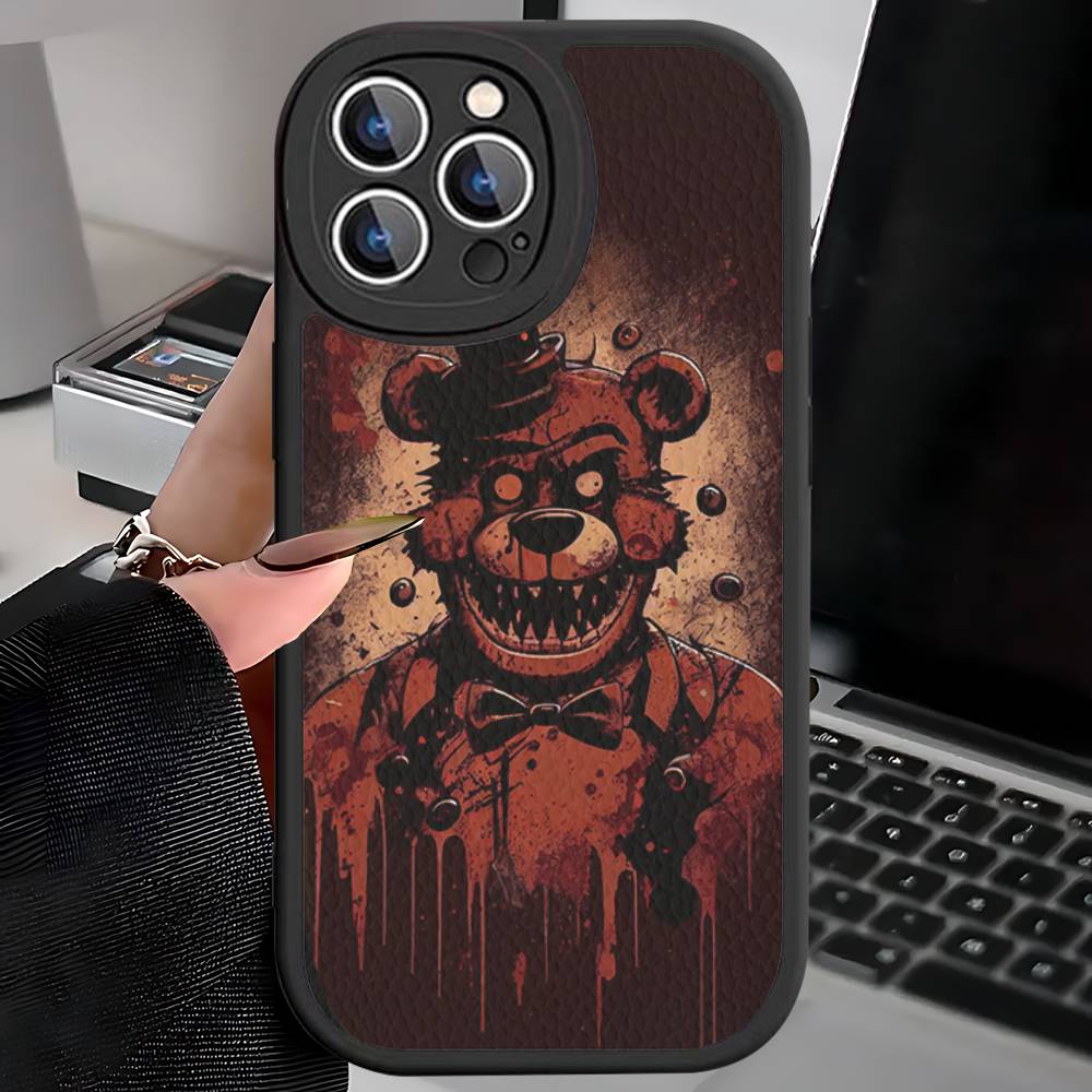 Кожаный чехол для телефона F-FNAF Five-nights-At-Freddys для iPhone 15 14 13 Pro Max 12 11 16 Plus Чехол для телефона
