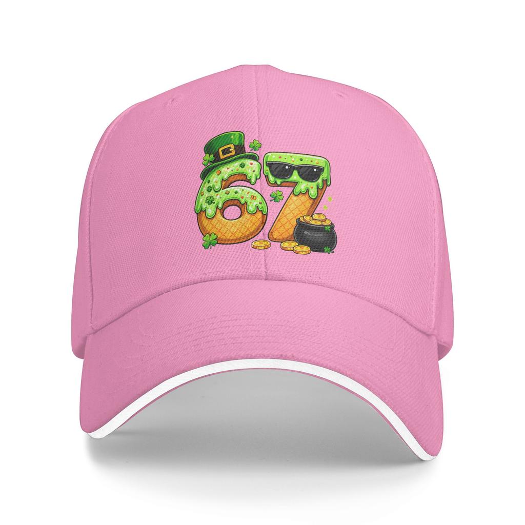 Summer Boys St Patricks Day 6 7 Six Seven 67 Shamrock Baseball Cap Running Hippie Streetwear Print Trucker Hat Baseball Caps