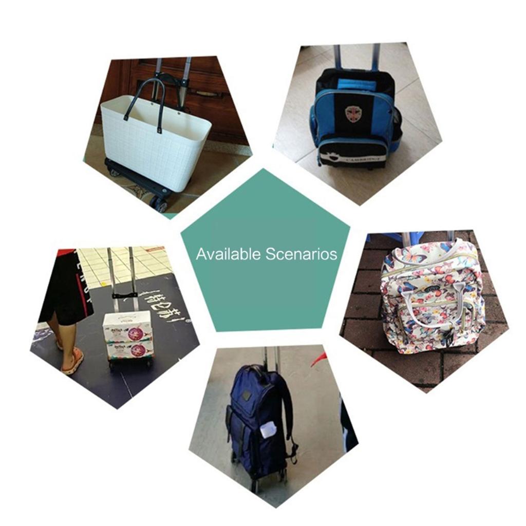 Складная тележка-тележка 6 колес Тележка-рюкзак Алюминиевый сплав Студенческий багаж Дорожная ручная тележка для студенческого рюкзака