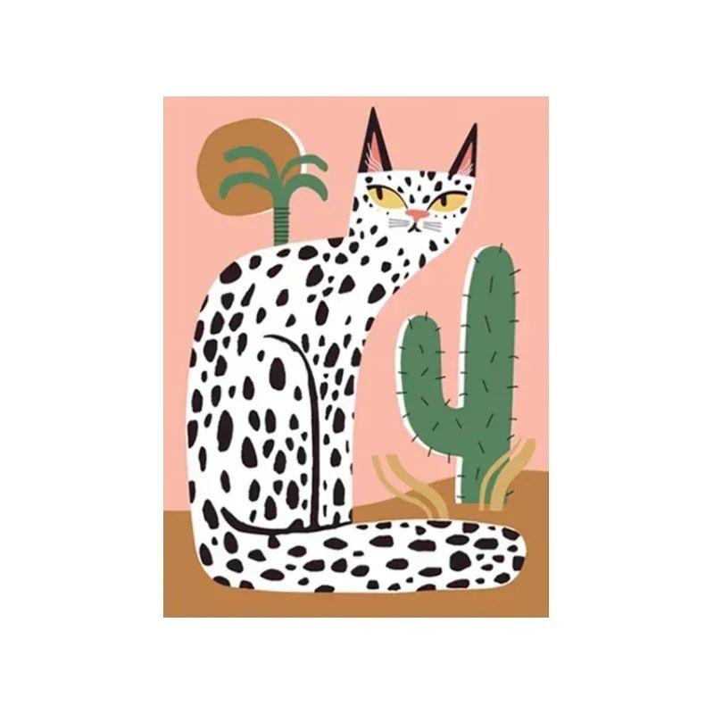 Cartoon Children's Carpet—Abstract Animal Pattern, Non-Slip Washable Floor Mat for Kids' Bedroom Decor Play Area