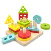 Montessori Wooden Children Toys Sorting Stacking Puzzle Learning Education Toys Color Shape Sorter Puzzles Toys Gift For Kids