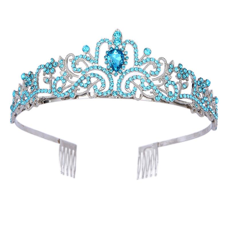 Модная хрустальная черная корона из сплава, свадебная тиара, аксессуары для волос на Хэллоуин, корона, повязка на голову