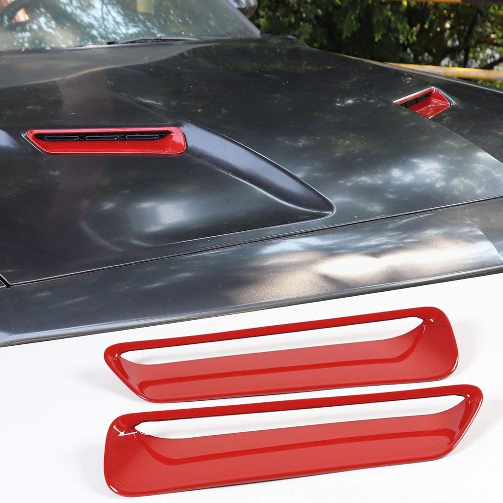 JeCar Carbon Fiber Hood Scoop Vent Inserts Trim for 2015-2024 Dodge Challenger Exterior Accessories