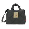 8340 Snoopy SNOOPY 2Way Shoulder Small Tote Bag IP Deli Quilt [Rootote] PEANUTS-8S (Black)