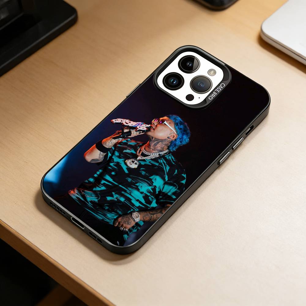Чехол для телефона BC-Rapper Blessd Cantante для iPhone 17,16,15,14,13,12,11 Plus,Pro Max,XS, Цветной Серебряный Покрытие Внутри