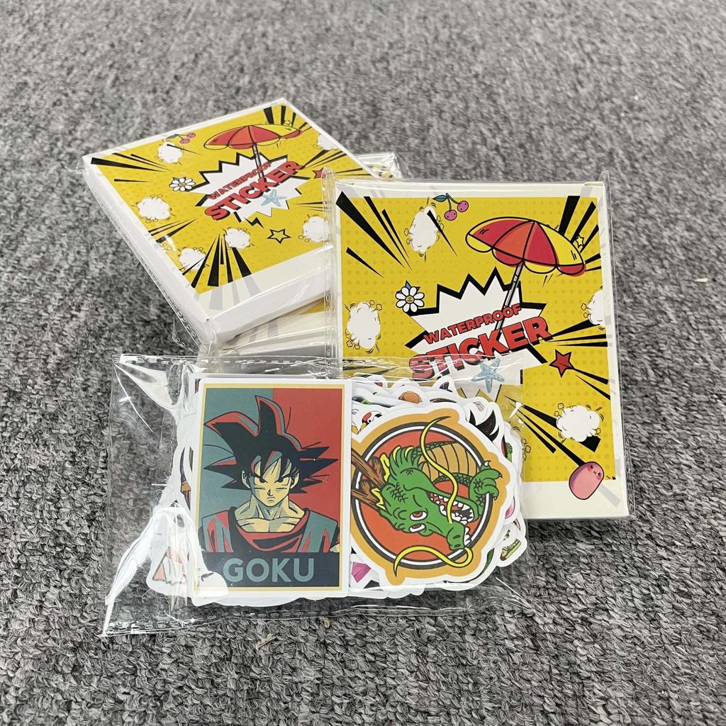 For Dragon Ball Sticker Set of 100 Pieces Dragon Ball Waterproof Sticker Pack Decal Suitcase High Definition Image Moe Suitable for Snowboards Dragon