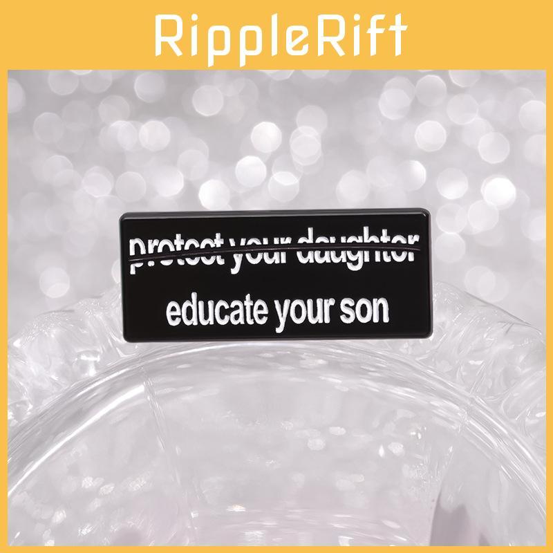 Квадратная стильная черная брошь, изготовленная из прочного сплава, с забавными мультяшными дизайнами для всех возрастов