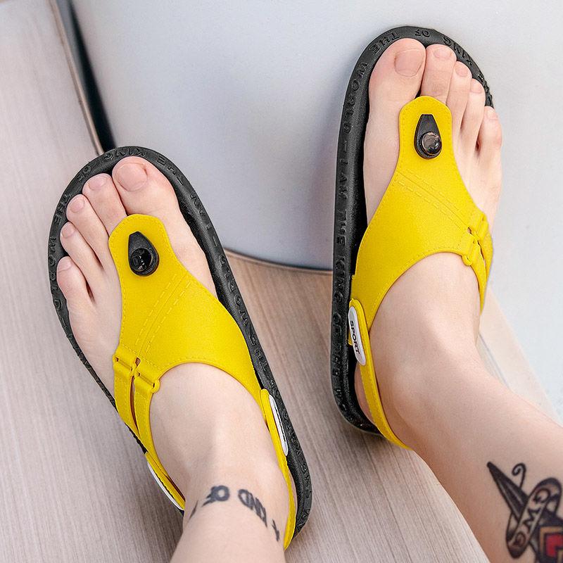 Men's Slippers Sandals Flip Flops Men's Bathroom Non-slip Sandals Slippers Beach Shoes
