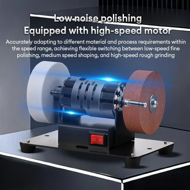 100W High Efficiency Double Disc Electric Grinder 3 in 1 Grinding Polishing Drilling Tool for Small Parts Processing