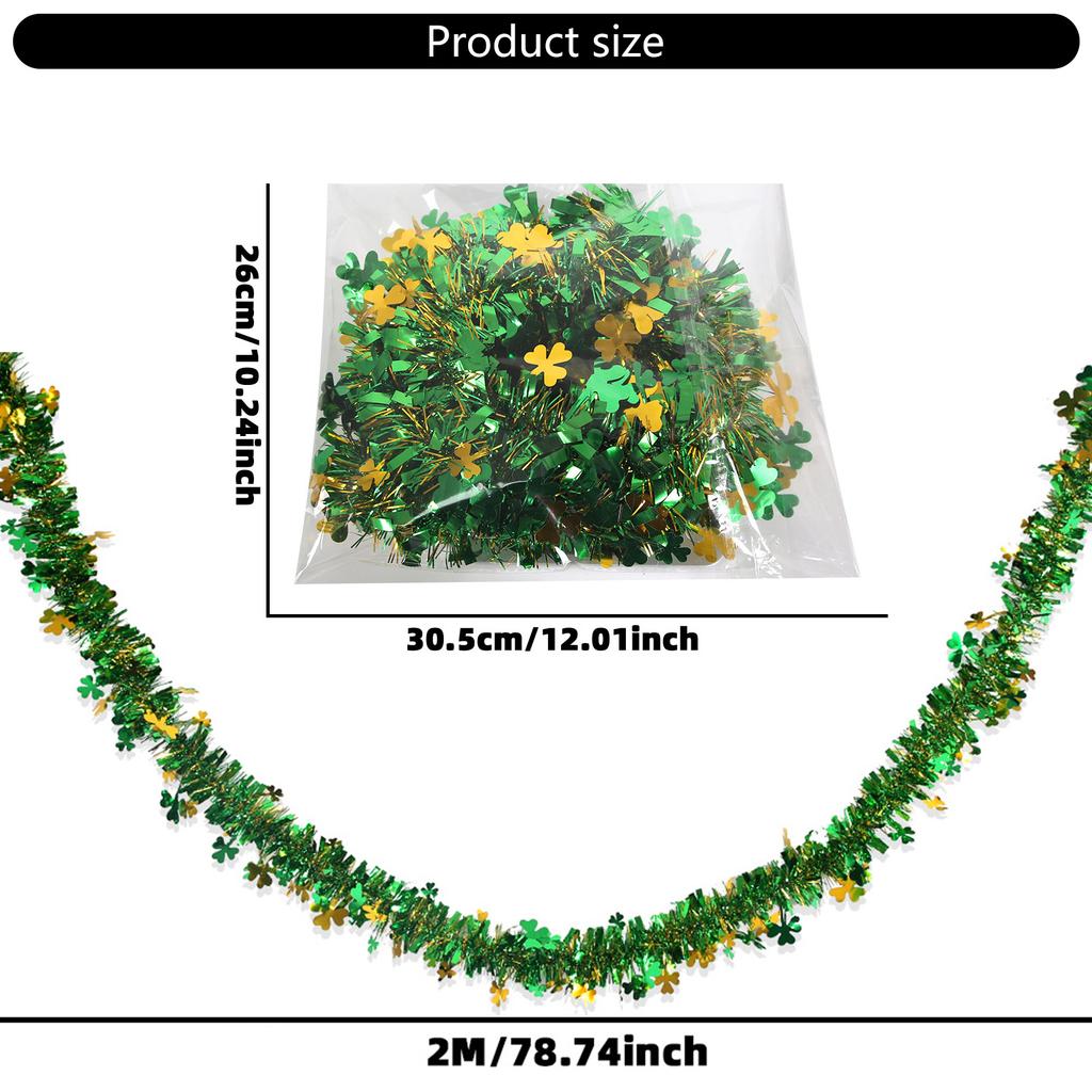 4 шт. Золотисто-зеленая мишура, подвесное украшение-твист для ирландского фестиваля, украшение рождественской елки, свадьбы, вечеринки по случаю дня рождения