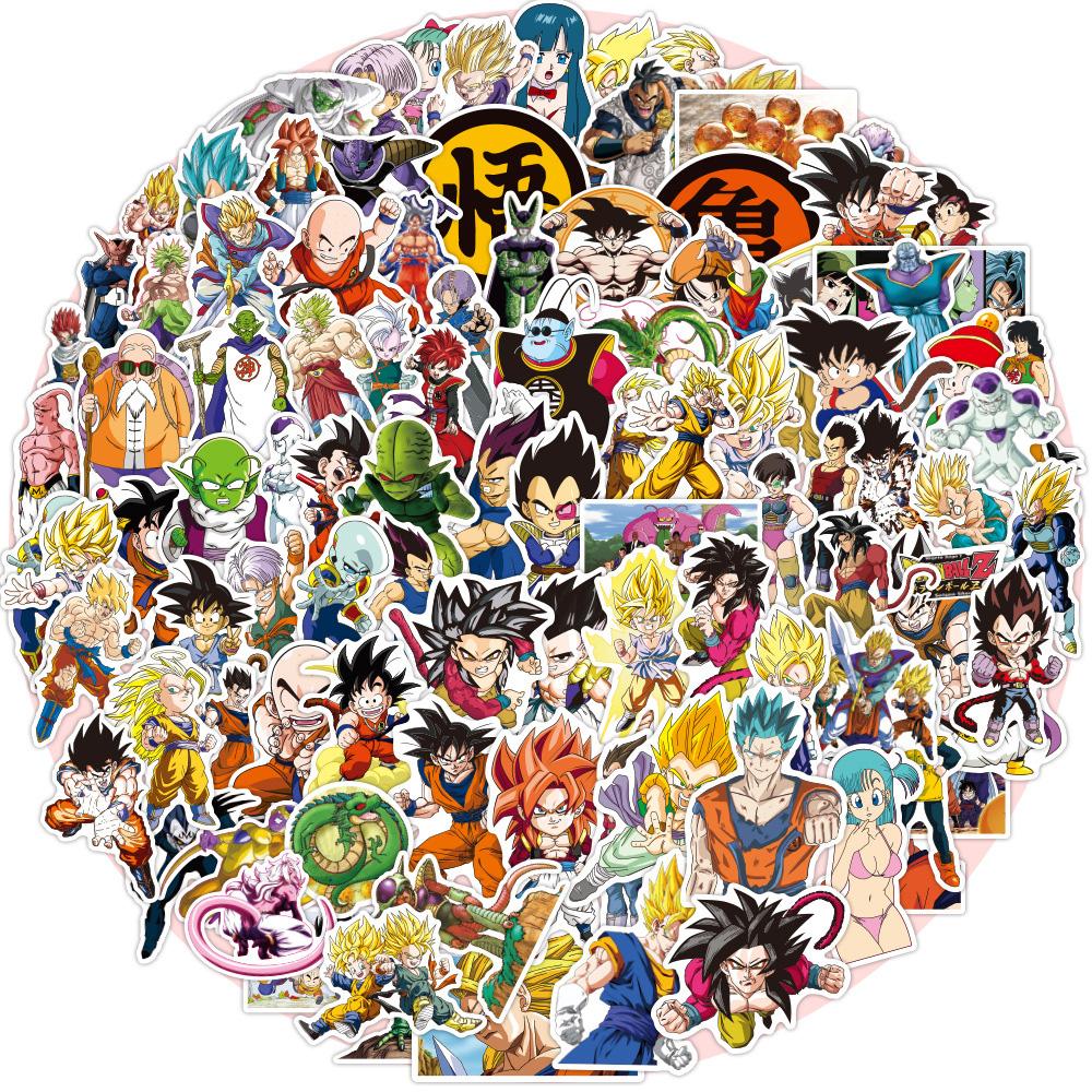 10/30/50/100 шт. Японские Мультяшные Наклейки Dragon Ball Son Goku Граффити Наклейка для Скейтборда Ноутбука Крутые Манга Наклейки Игрушки
