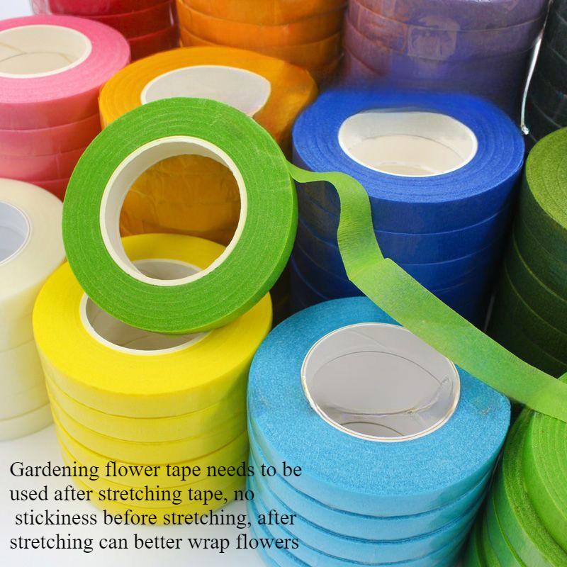 Зеленый искусственный цветок букет стебель обертка клейкая лента DIY ремесло бумажная лента флорист стебель лента цветочные принадлежности